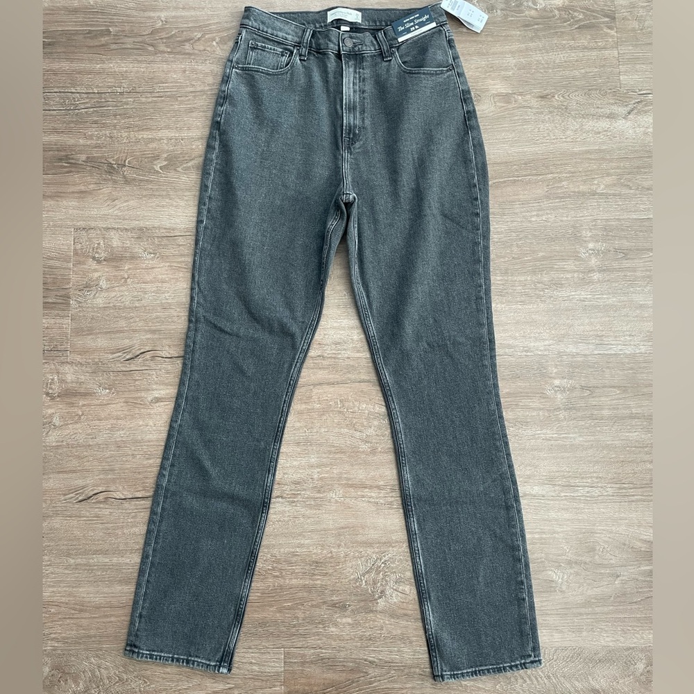 Abercrombie & Fitch women’s Curve Love ultra high rise The Slim Straight Jeans